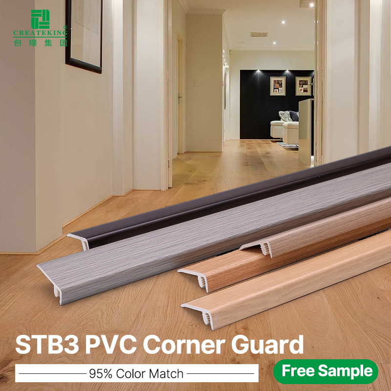 China Factory OEM Premium 30*10.5mm Wood-Grain UPVC Flooring Profiles PVC Edge Trims