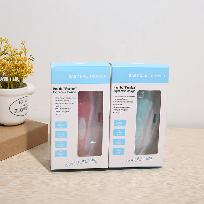 CE Approval 6 in 1 Automatic Infant Electric Nail File Kit Safety Portable Baby Nail Trimmer