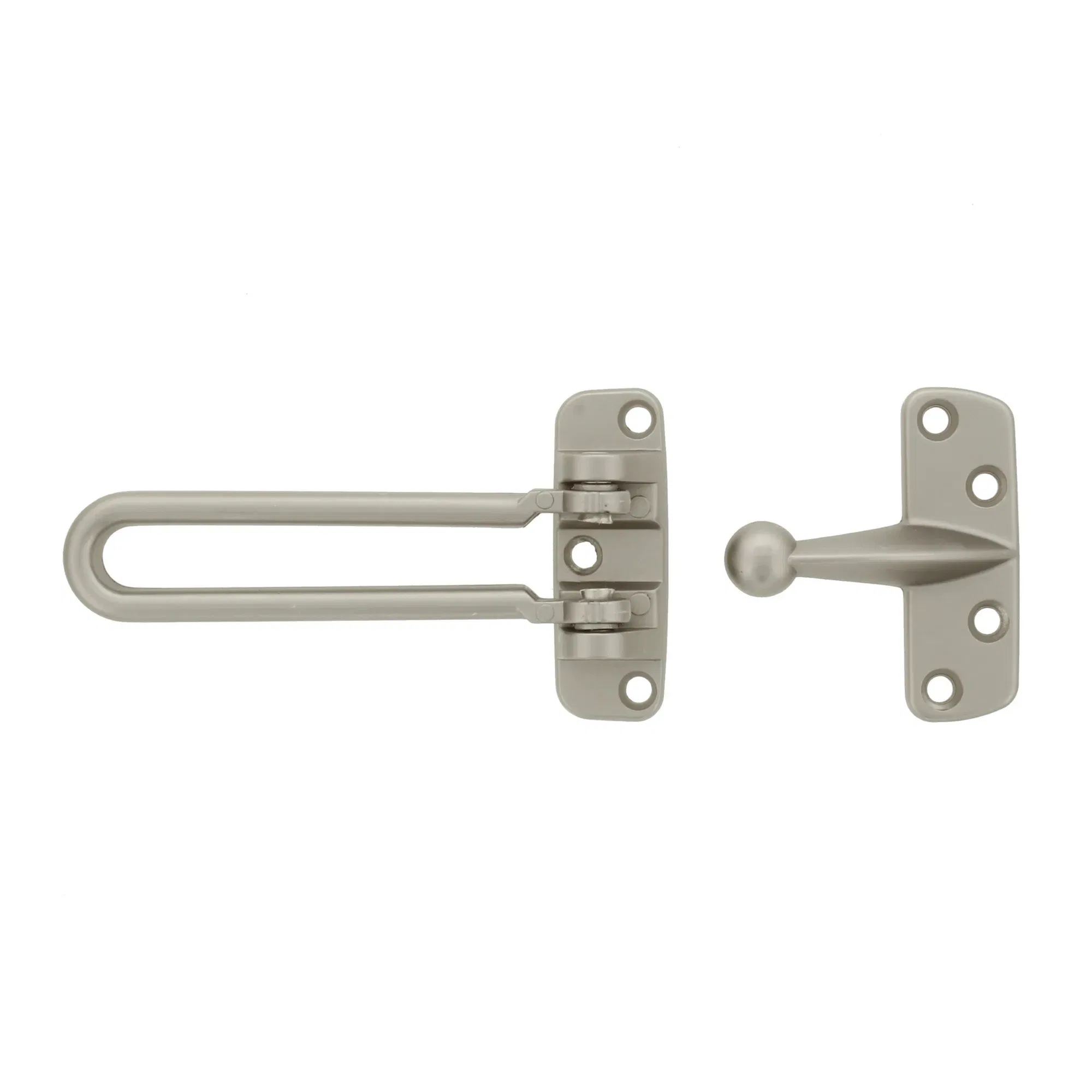 Home Hardware 4 in. Door Security Guard, Satin Nickel