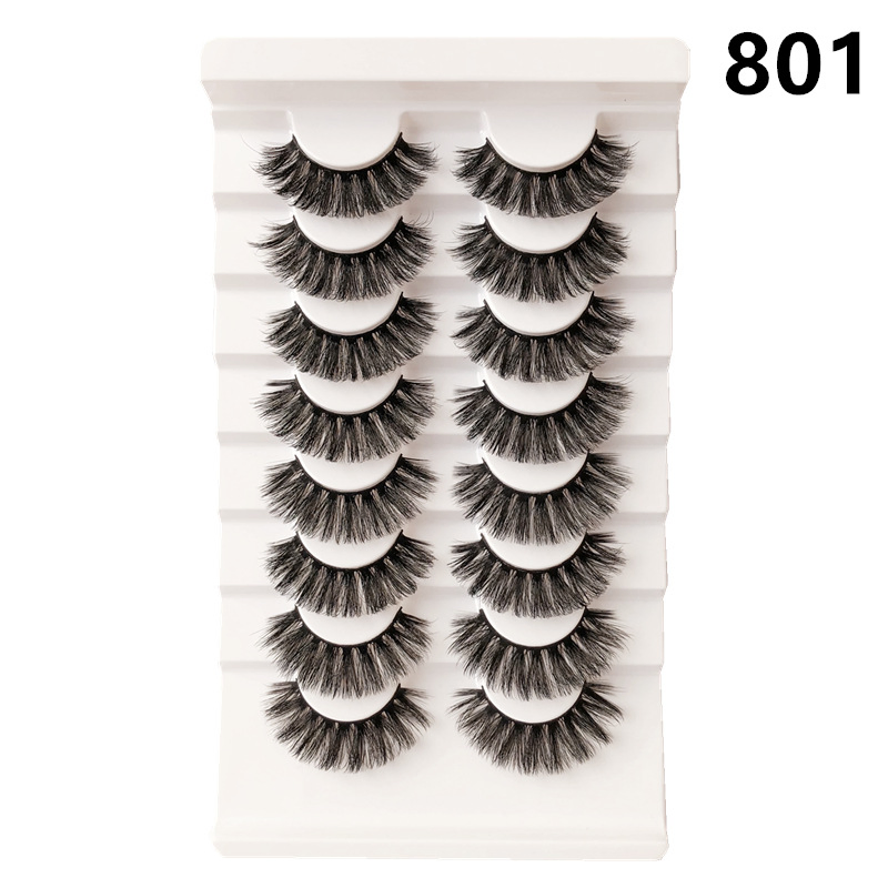 High Quality 8 Pairs Packed 3D Natural Dramatic Long Eyelashes for Women