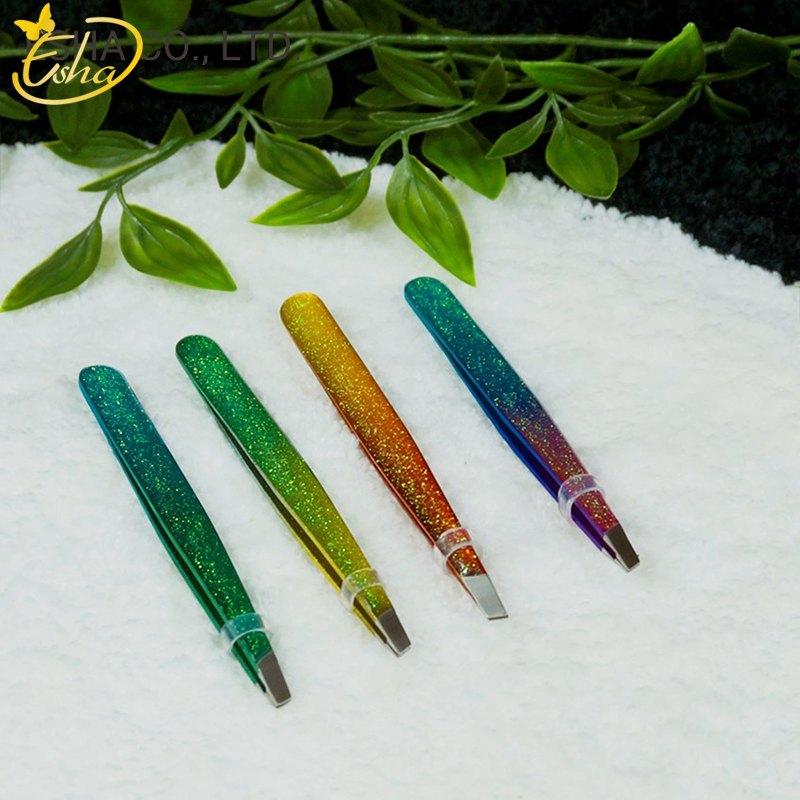Positive Oblique Mouth Spray Glue Glitter Powder Makeup Eyebrow Tweezers