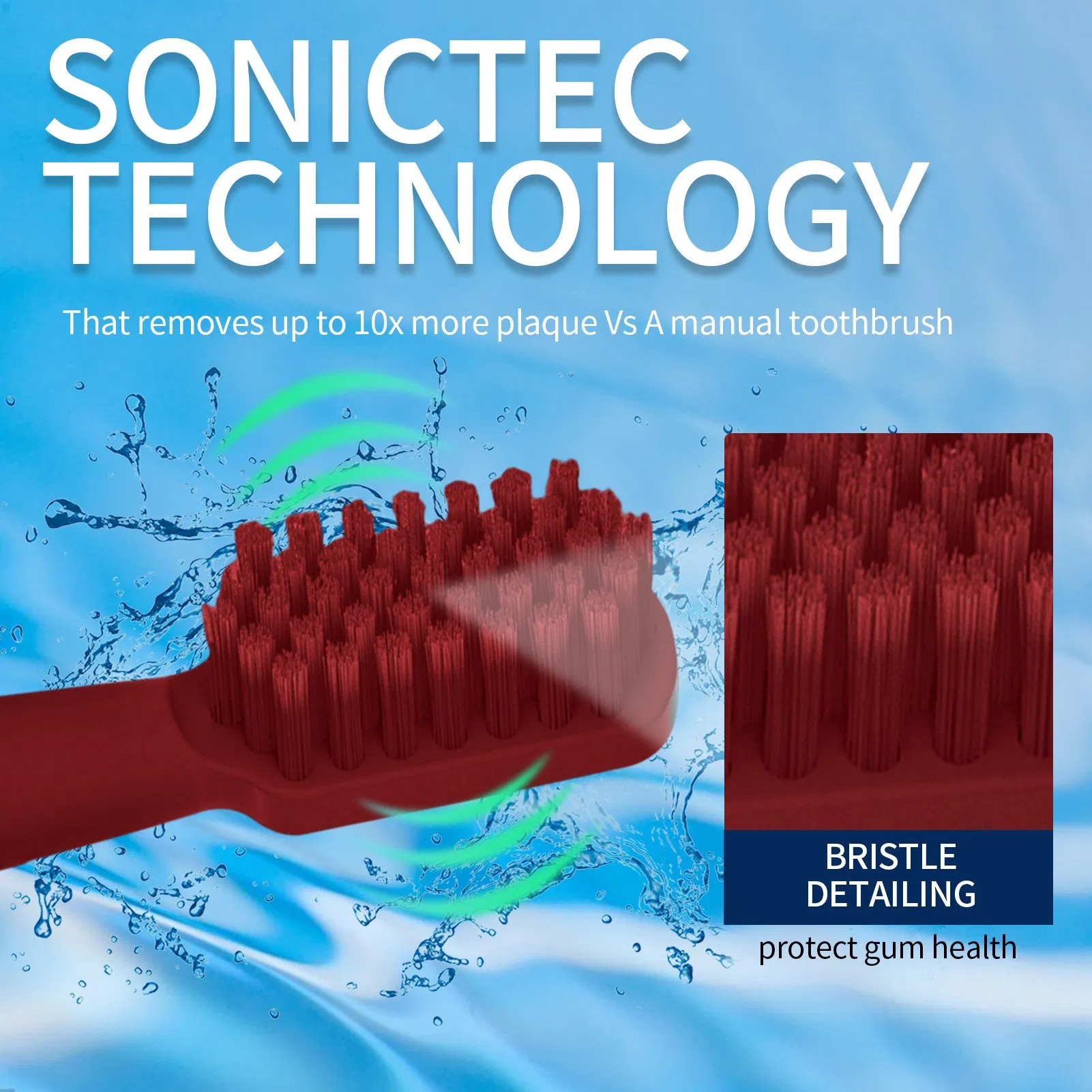 Oral Health Care White Electric Toothbrush Replaceable Head Electric Toothbrush