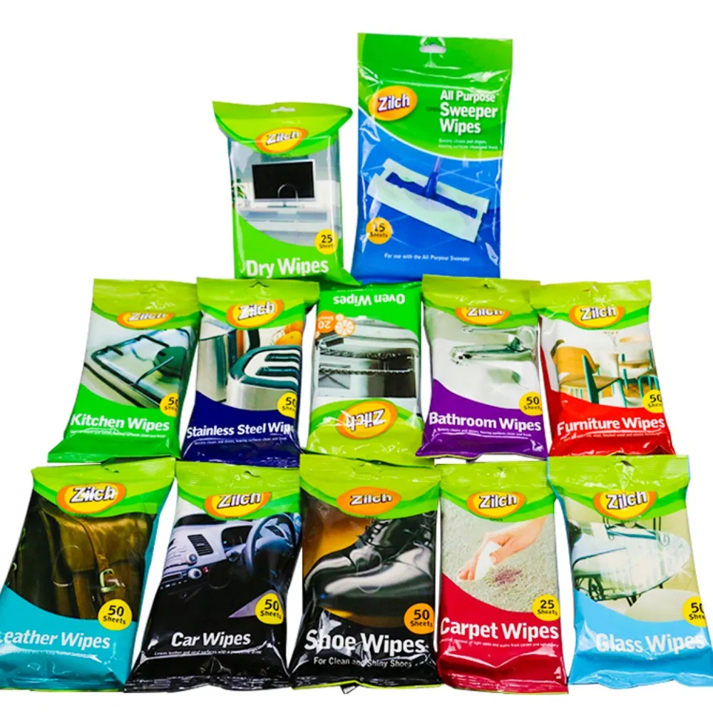 Biodegradable Hygiene Kitchen Wipes Furniture Wet Wipes Wood Furniture Cleaning Wipes