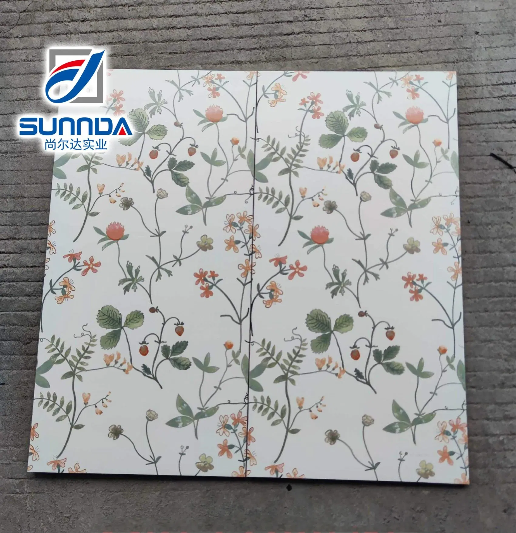 Flower Geometric Designs Rusitc Floor Wall Tiles Matte Non Slip Surface