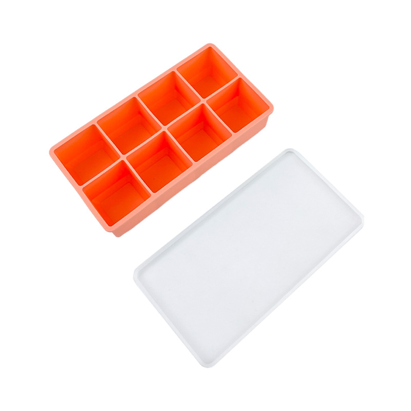 Силиконовая форма для льда 8 ячеек, разноцветная