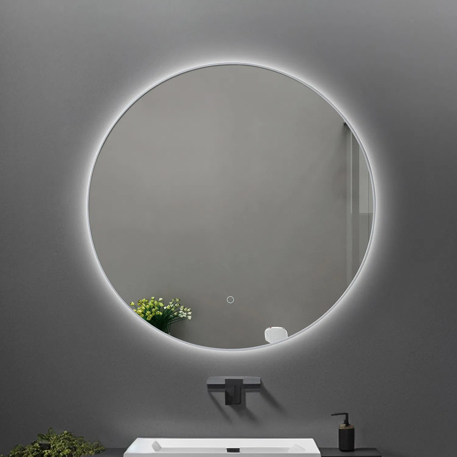 Round Shape Framed Wall LED Bathroom Vanity Mirror
