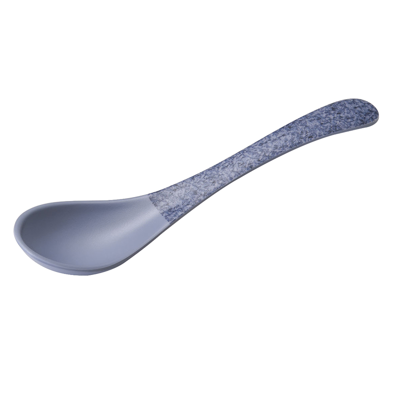 Premium Melamine Blue Long Handle Spoon Korean Style Dinner Spoon for Restaurant Household