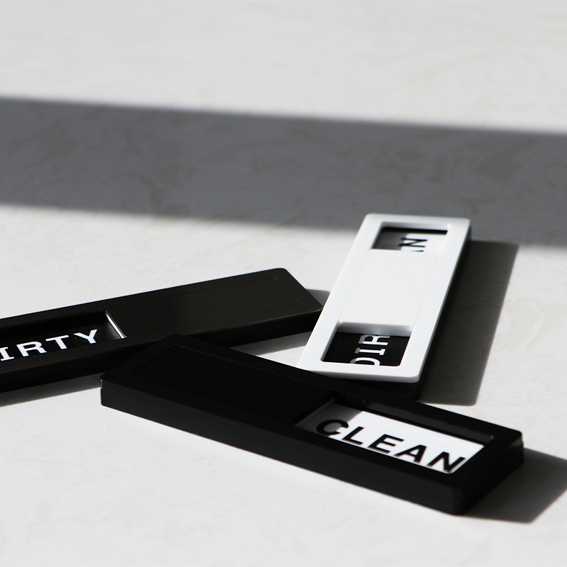 Customize Logo Stainless Steel Bamboo Dishwasher Clean Dirty Magnet Sign From Ezd