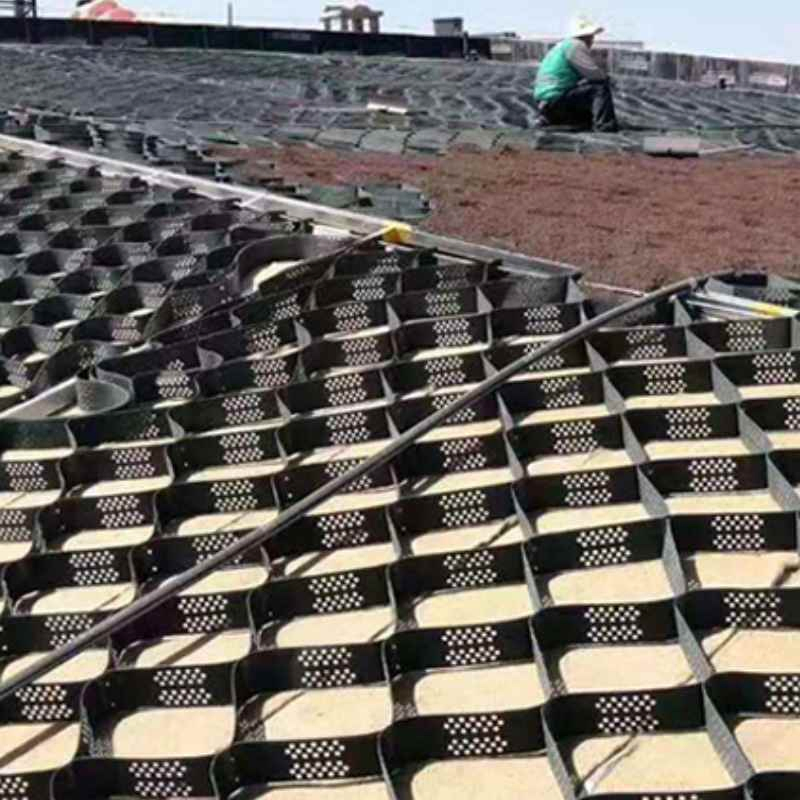 Textured and Perforated HDPE Plastic HDPE Geocell - High-Strength and Flexible, Suitable for Landscaping Projects Geotechnical Soil Gravel Stabilizer Honeycomb