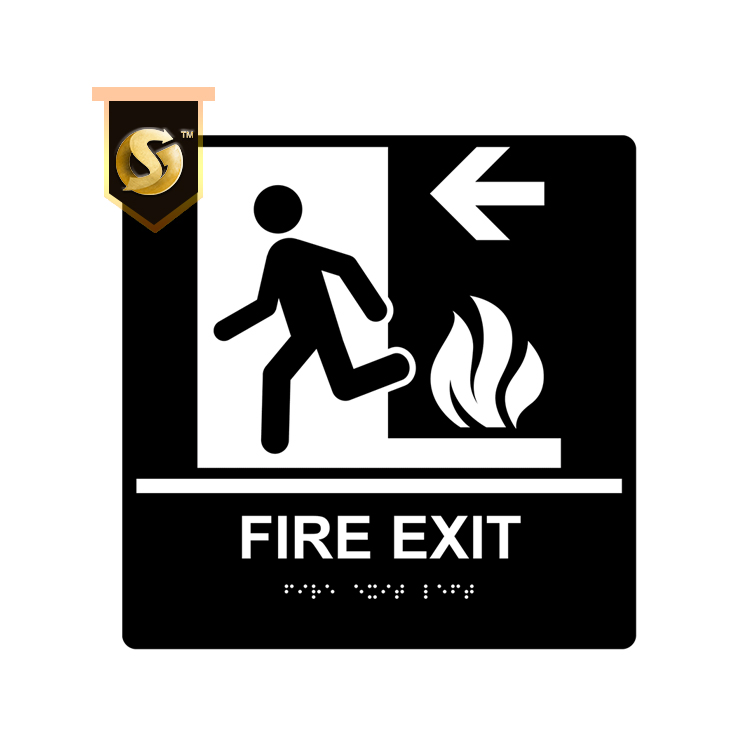 Custom Aluminum Office Sign Door Plate Signage Braille Display