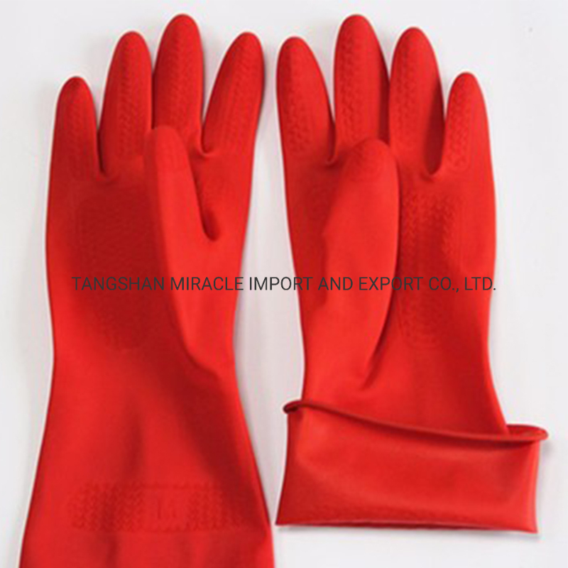 Household Rubber Latex Cleaning Gloves Durable Dishwashing Glove