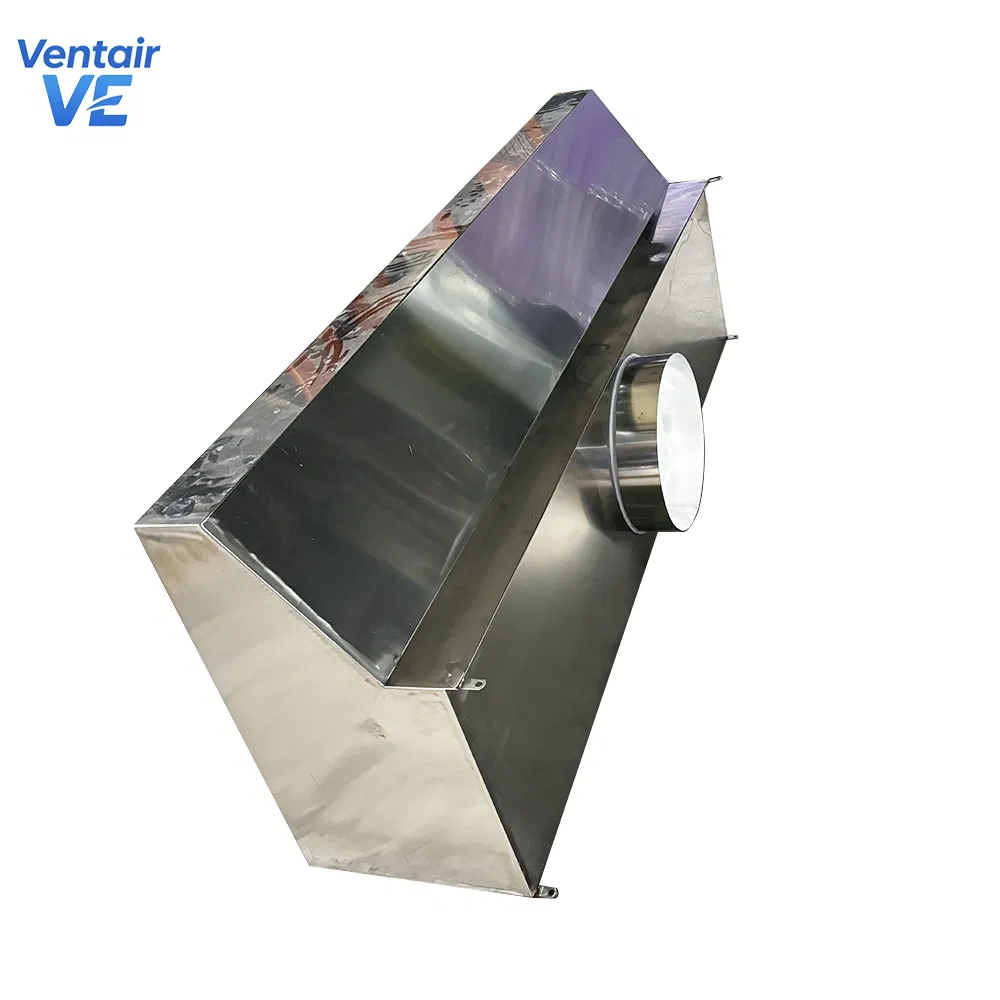Custom Stainless Steel Wall Mounted Range Hood Exhaust Ventilation for Kitchen Hotel