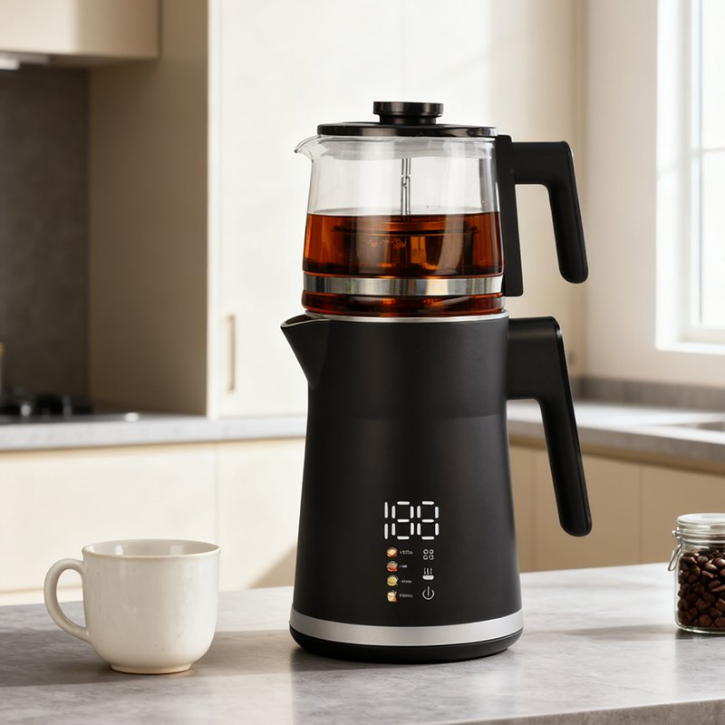 1500W Stainless Steel Kettles 1L Glass Teapot Turkish Samovar 2.6L Digital Smart Electric Kettle Tea Maker Keep Warm Function