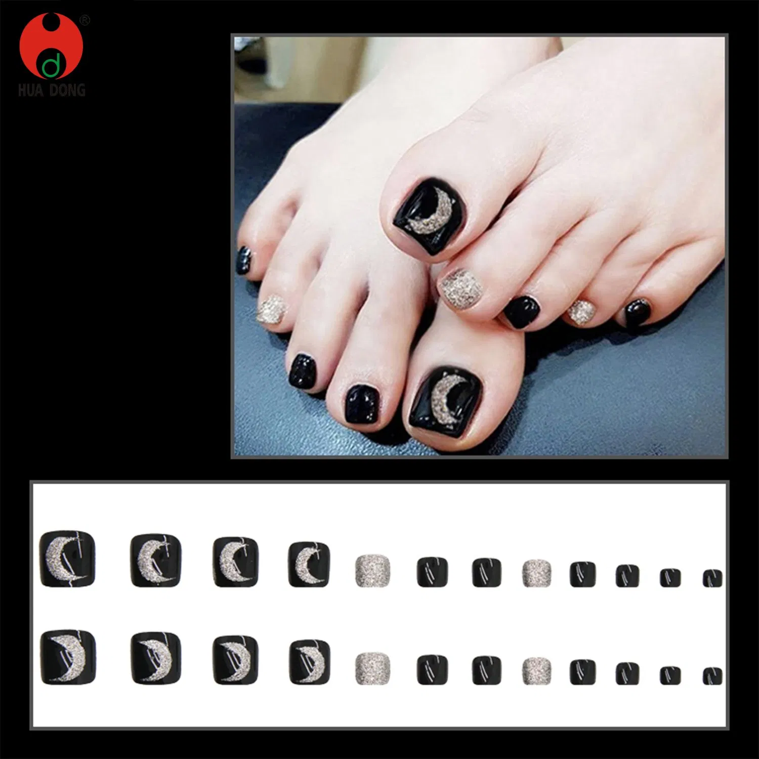 New Custom Nail Tips DIY Toe Nail Art Nail Accessories Manicure Set Decorative Nails Trendy Nail Designs Fancy Nails Soft Gel Nails Color-Changing Toe Nails