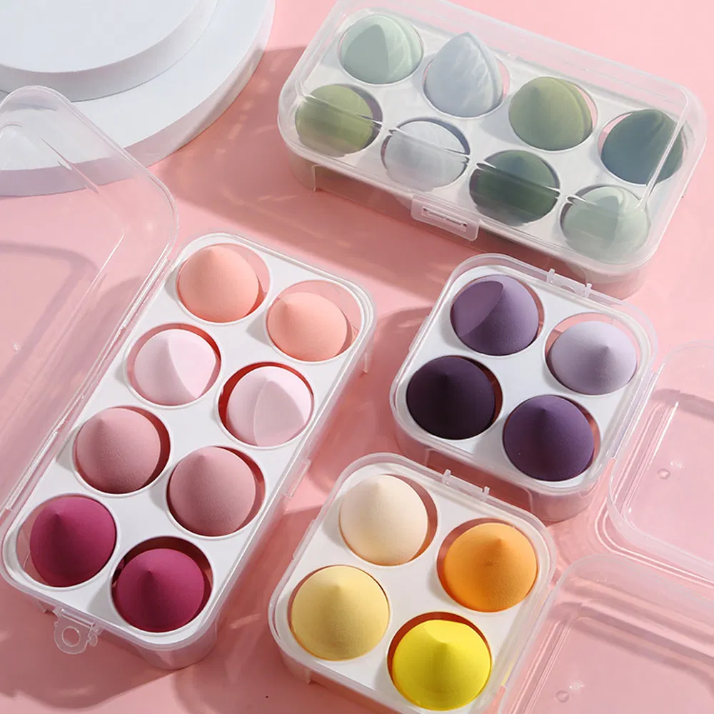 Wet and Dry Mini Beauty Eggs Makeup Facial Cosmetic Sponge Hydrophilic Water-Drop Puff Set