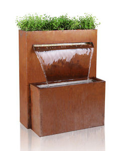 Corten Steel Abstract Sculpture Water Fountain for Garden