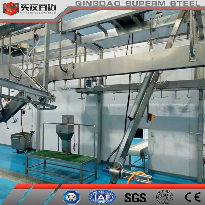 Turkey Solution Halal Cattle Abattoir House Beef Carcass Processing Line Equipment Installation Beams and Columns Prefabricated Steel Slaughter House