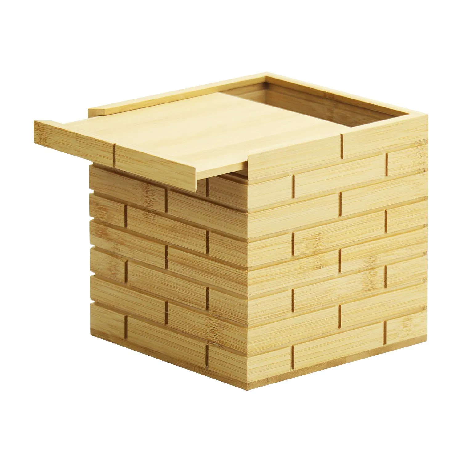 Creative Desktop Wooden Bamboo Bottom Tissue Box Household Wood Simple Napkin Storage Box