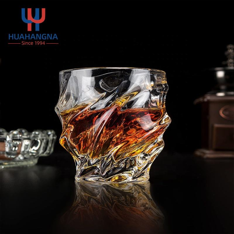 Old Fashioned Whiskey Glasses 10 Oz Rocks Glasses Set of 4 in Gift Box Barware for Rum Whisky Cocktail