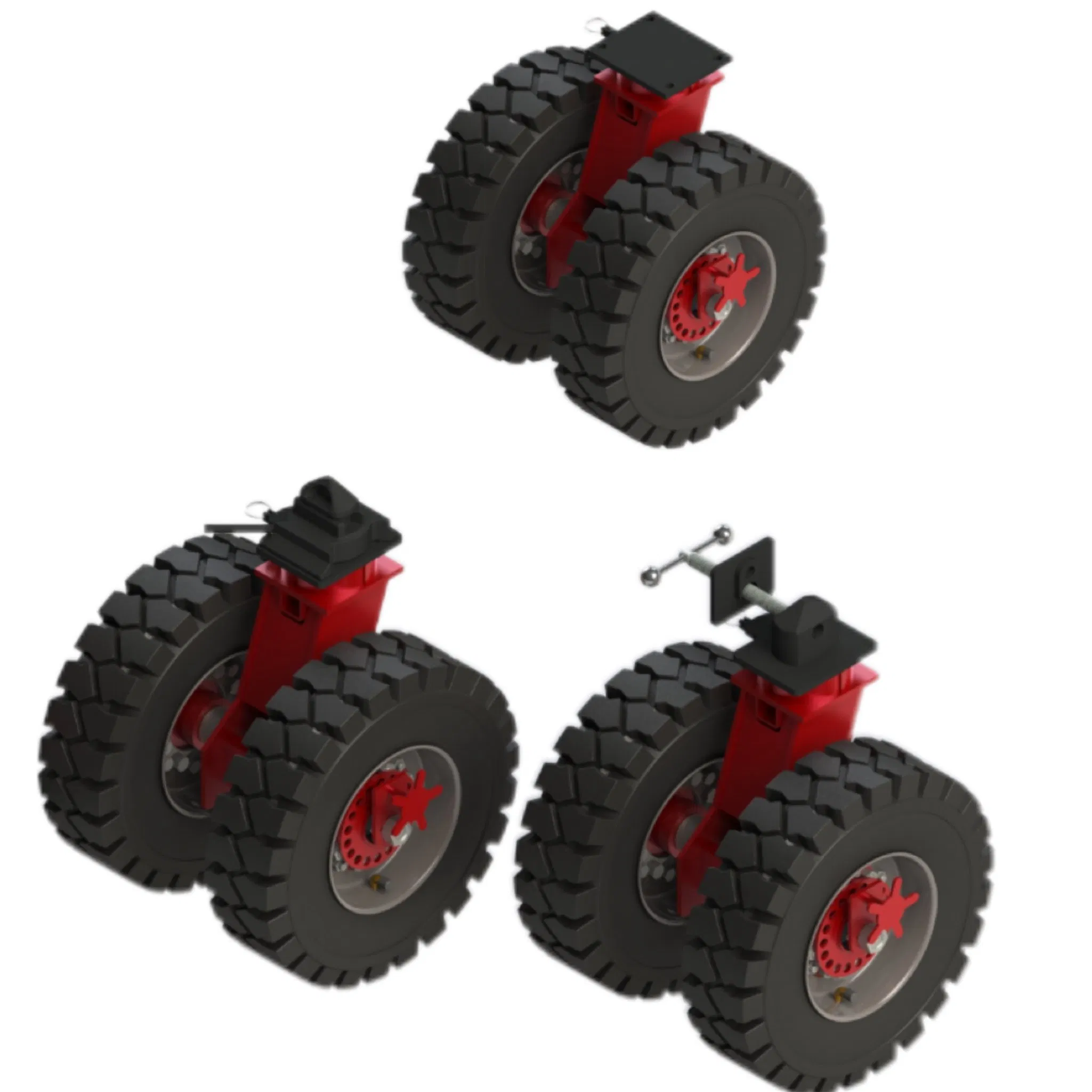 ISO Heavy Duty Double-Wheel Solid Rubber Shipping Container Casters Wheels for Rough Terrain