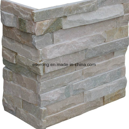 Natural Pink/Green /Black/Rusty Slate Veneer Culture Stack Corner Stone for Wall Cladding