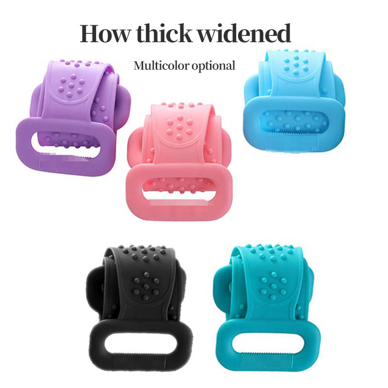 Custom Brushes Sponges Wholesale Soft Exfoliating Long Body Scrubber Silicone Bath Brush