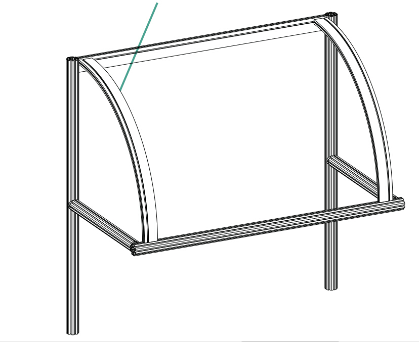 Curved Tension Lock for Octanorm Exhibition Booth