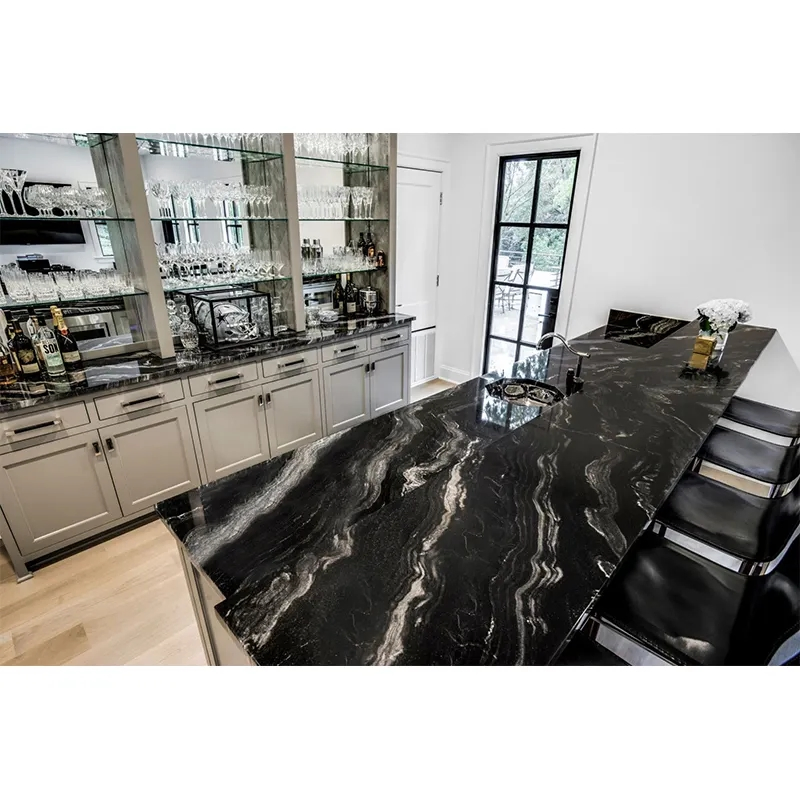 Black Forest Natural Marble Stone Marble Countertops Background Wall Kitchens Countertops