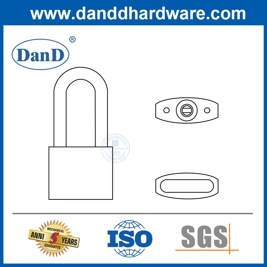 Heavy Duty Nickle Plated Big Super Square Stainless Steel 40mm Padlock with Car Key