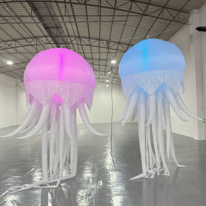 Color Changing Inflatable Lighting Jellyfish Balloon for Event