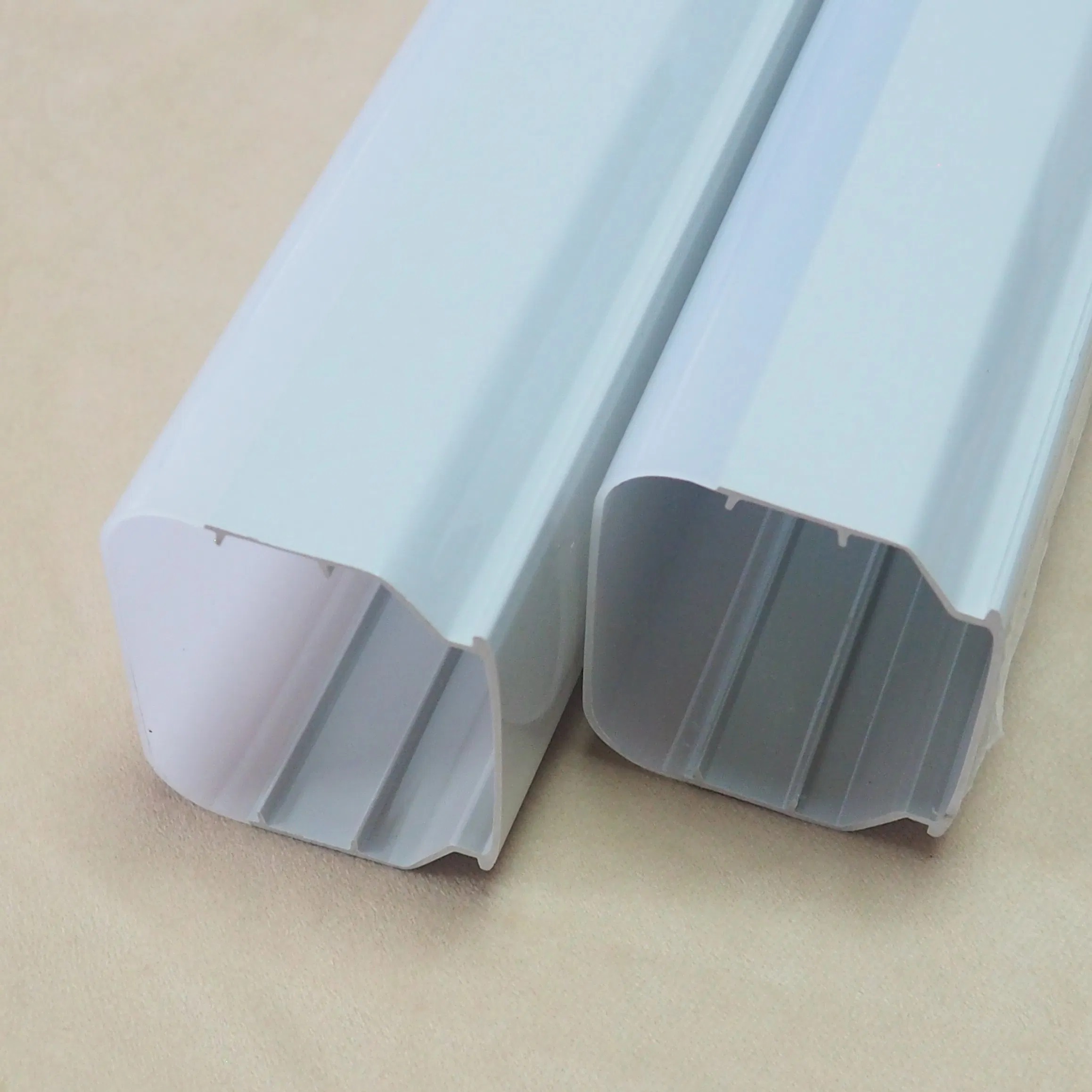 Customization LED Plastic PC Extrusion Diffuser Profile for LED Tube Light Guides