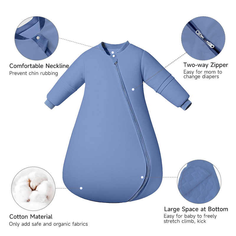 Free Sample Baby Sleeping Bags Soft Comfortable Baby Sleep Sack Newborn Bamboo Cotton Sack Infant Sleep Suit Baby Blanket