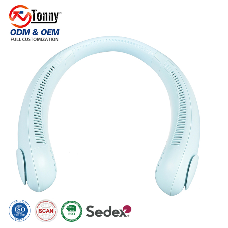 Безлопастной вентилятор на шею Tonny, 4000 мАч