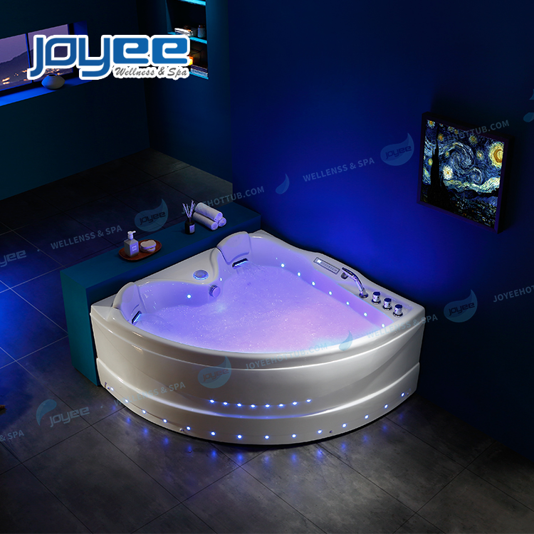 Угловая акриловая гидромассажная ванна Joyee SPA на 2 персоны