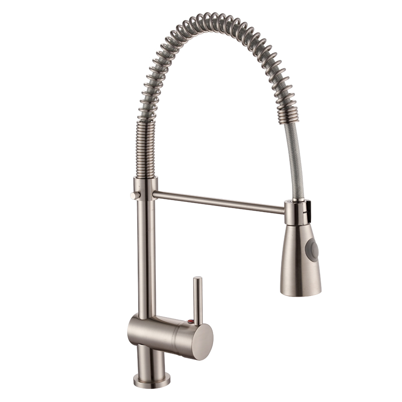 Chinese Solid Brass Pull out Spray Spring Kitchen Faucets
