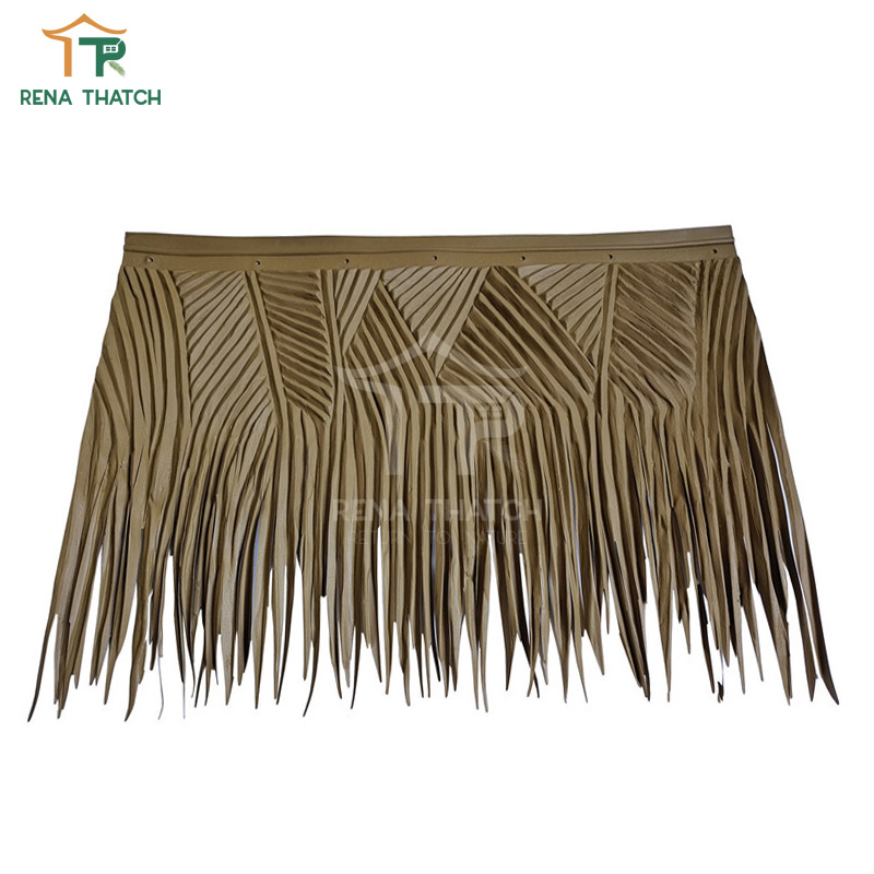 Fireproof Artificial Thatch Plastic Palm Thatch Synthetic Palm for Beach and Gazebo
