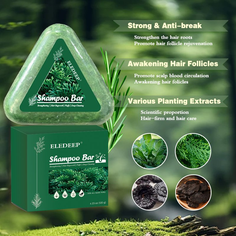 Usmannia Grass Shampoo Bar Herbal Solid Bar Shampoo Soap for Strengthen The Hair Roots Prevention & Moisturizing