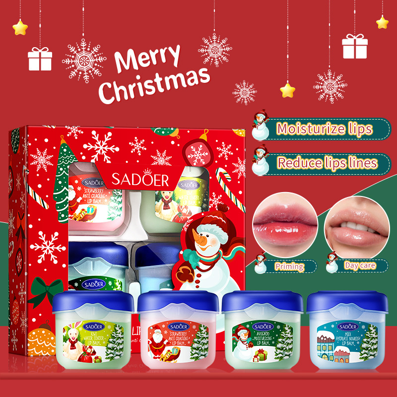 Christmas Lip Balm Gift Box Moisturizing Lip Balm