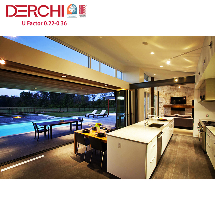 Factory Direct Sale Partition Folding Interior Doors Standard Aluminium Folding Door