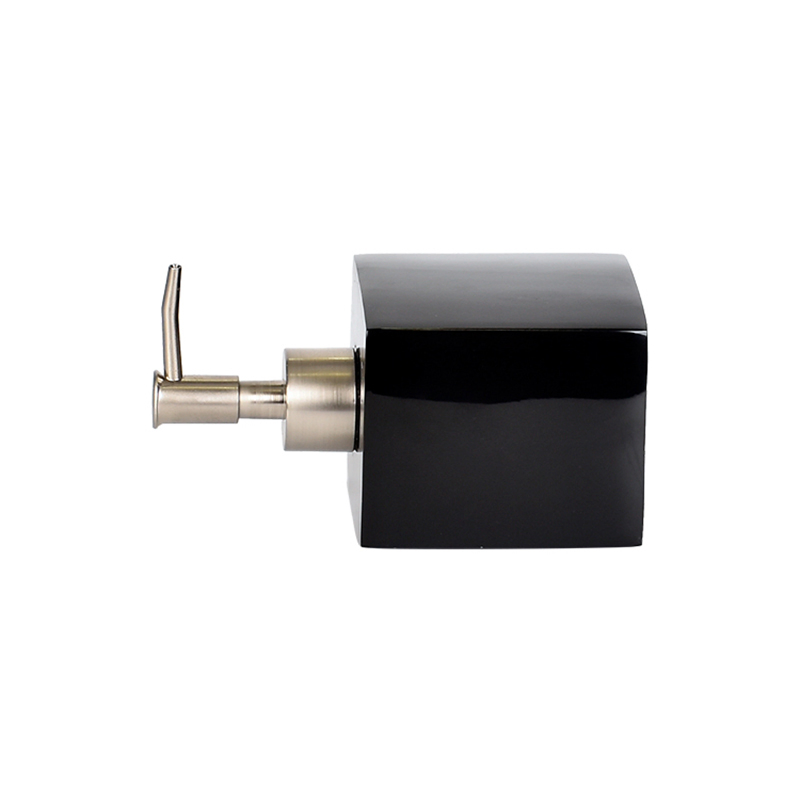 Hotel Bathroom Black Shiny Resin Soap Dispenser Wholesale