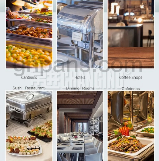 Factory Wholesale Commercial Kitchen Ware Stainless Steel Gastronom Pan 1/4 100mm Gn Pan