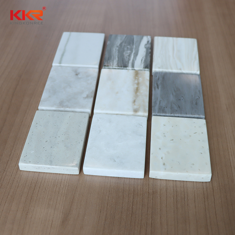 6-30mm Marble Texture Solid Surface Black White Natural Calacatta Pattern Sheets