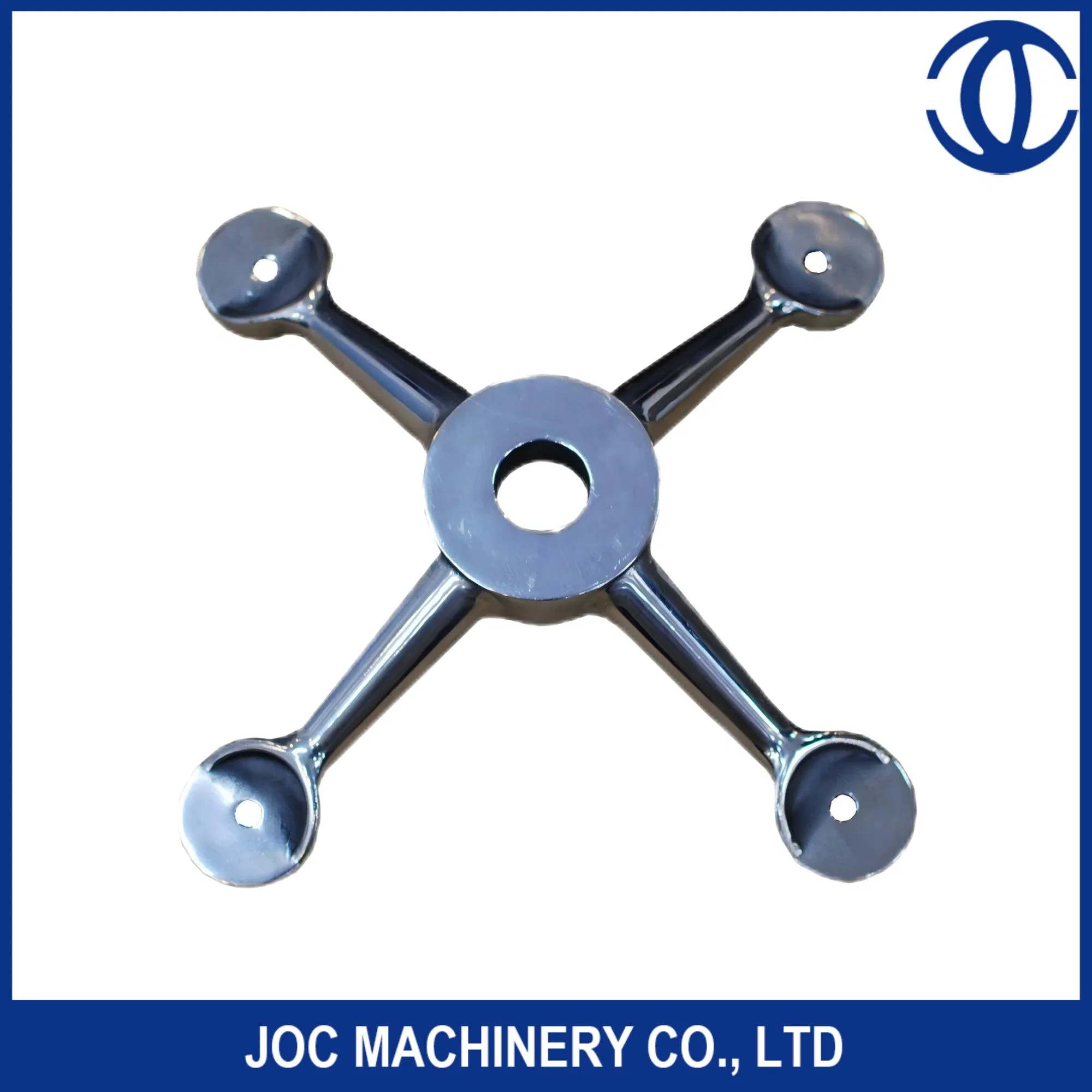 Durable 2 Arms Cast Iron Glass Spider Fittings Wall Connector