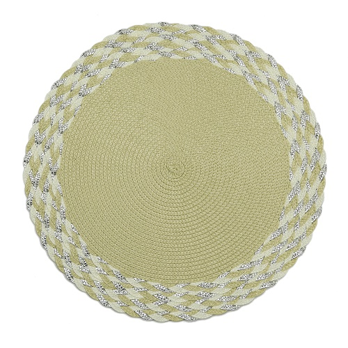 Floral Design 38cm Plastic Woven Placemat