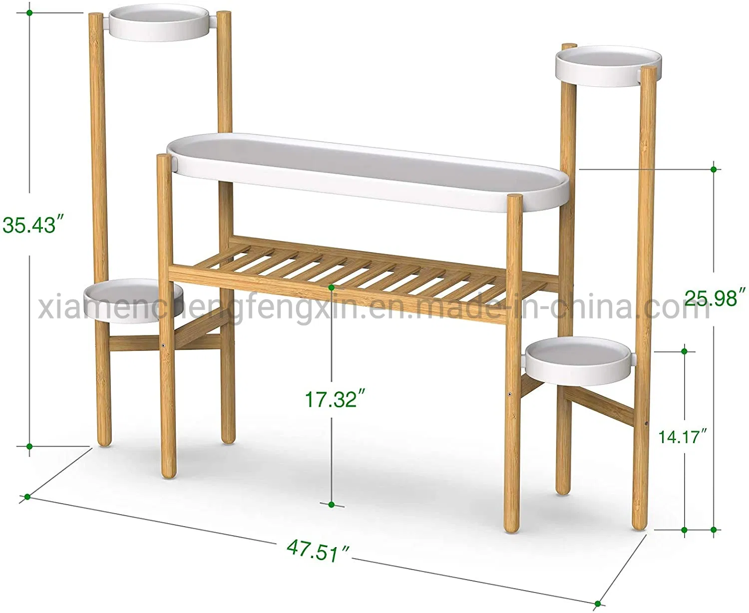 Elegant Bamboo Plant Stand for Indoor Decor, 3-Tiered Design