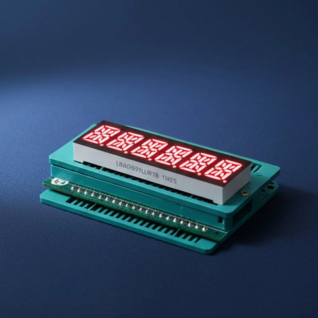 Blue 10mm 6 Digit 14 Segment Alphanumeric LED Display for Taximeter