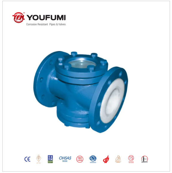 PFA/FEP/PTFE Lined Sight Glass ANSI