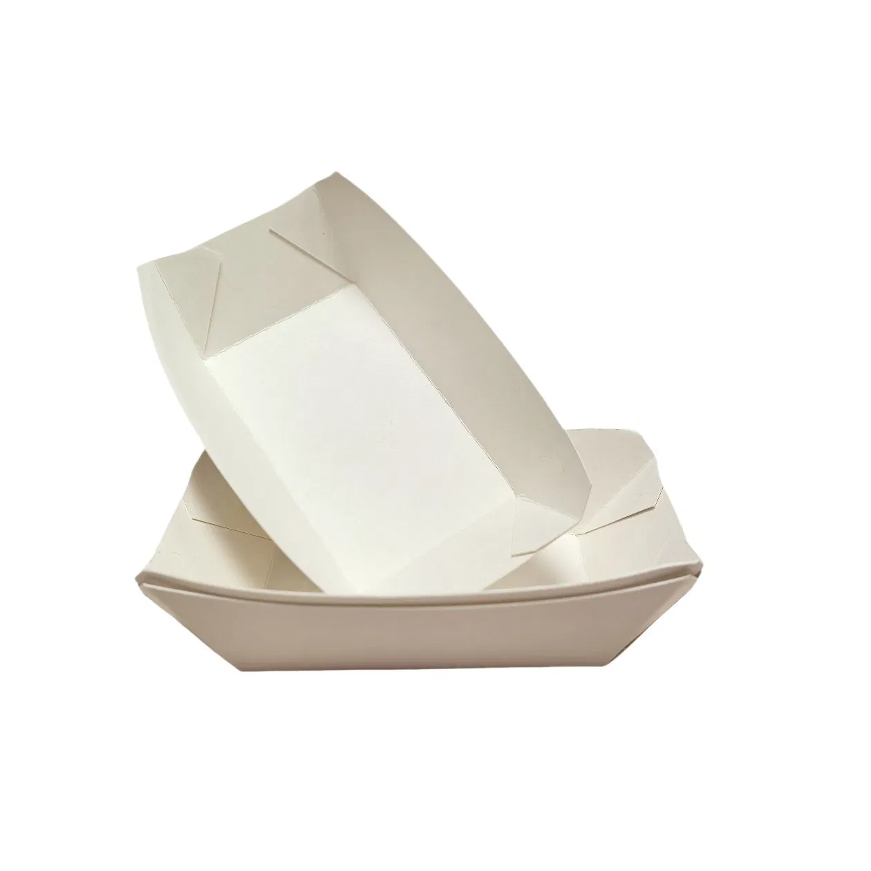 Disposable Kraft Paper Food Trays Mini Recyclable Eco Take-out Boat Tray