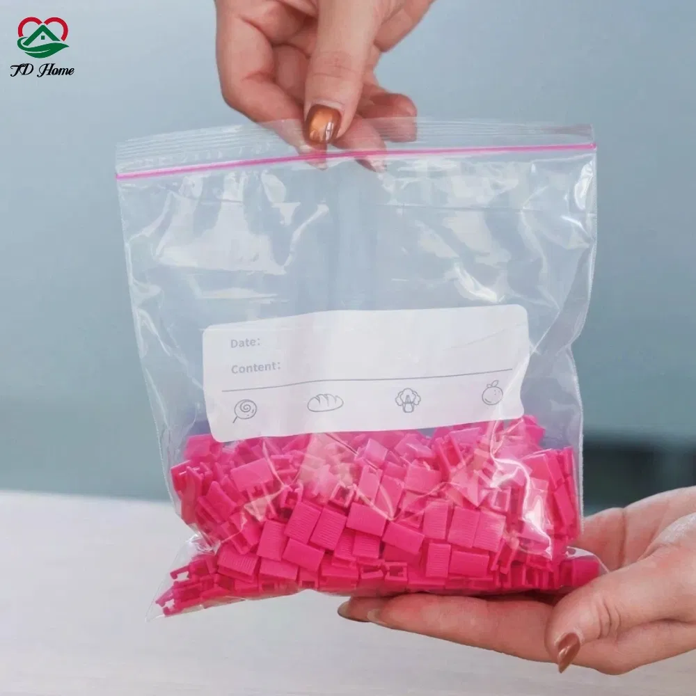 Custom Clear Recloseable PE Food Storage Plastic Ziplock Packaging Bags