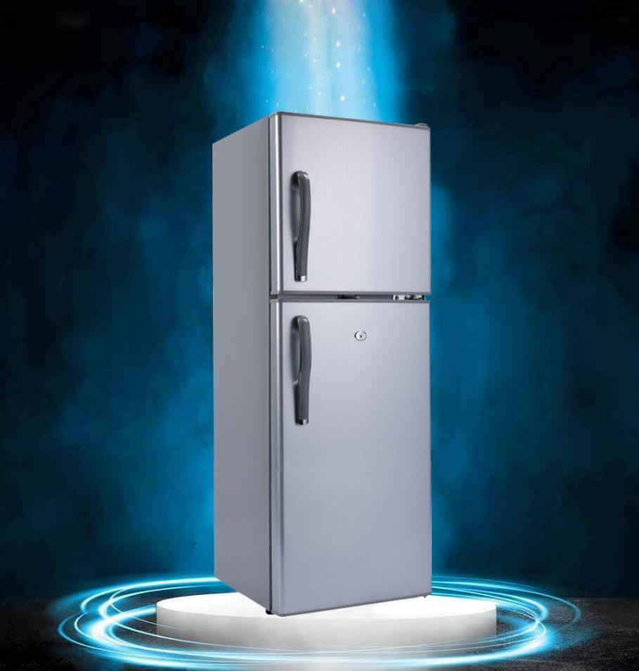 142L 12V/24V Solar DC Refrigerator Fridge Two Rooms Use with Solar Panel